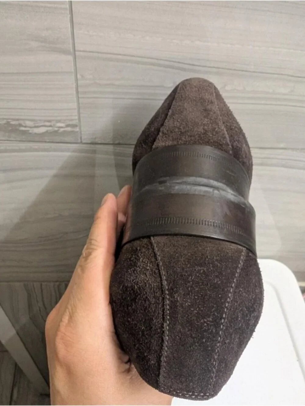 Salvatore Ferragamo Classic Dark Brown Suede Oxford Dress Shoes